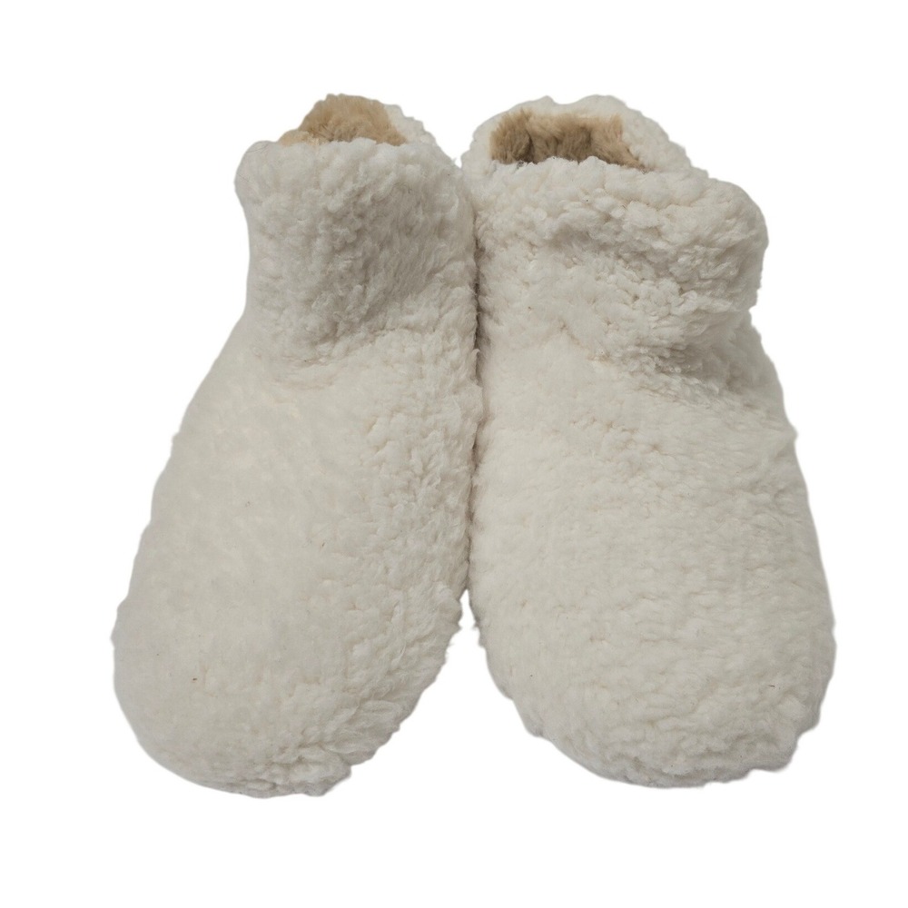 Dearfoams Womens Muslin Faux Shearling Bootie Slippers Memory Foam L 9-10 NWT